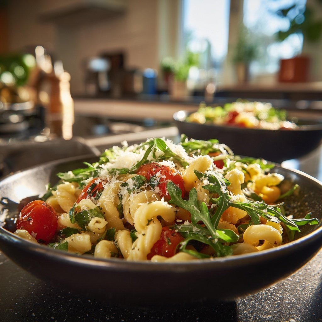 Bunter Nudelsalat Mit Rucola Zum Grillen