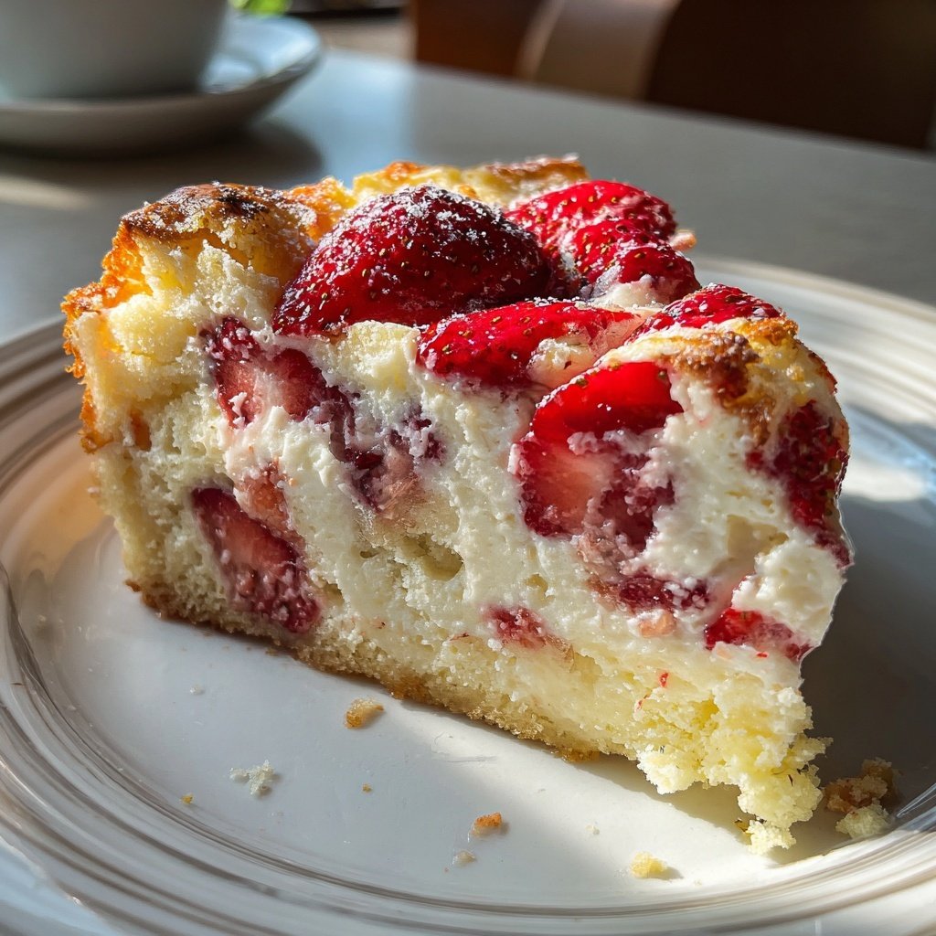 Erdbeer Pudding Kuchen Vom Blech