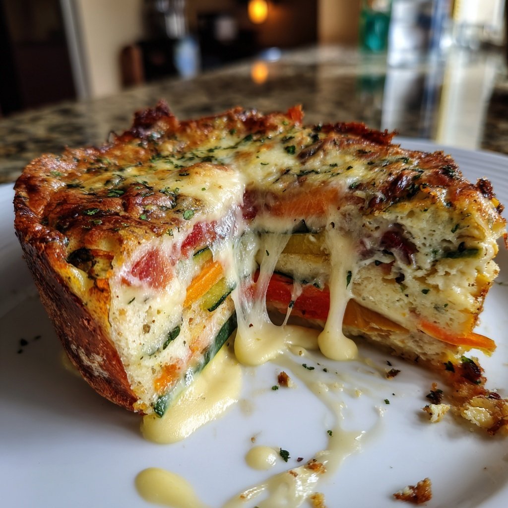 Abendessen mit Gemüseauflauf