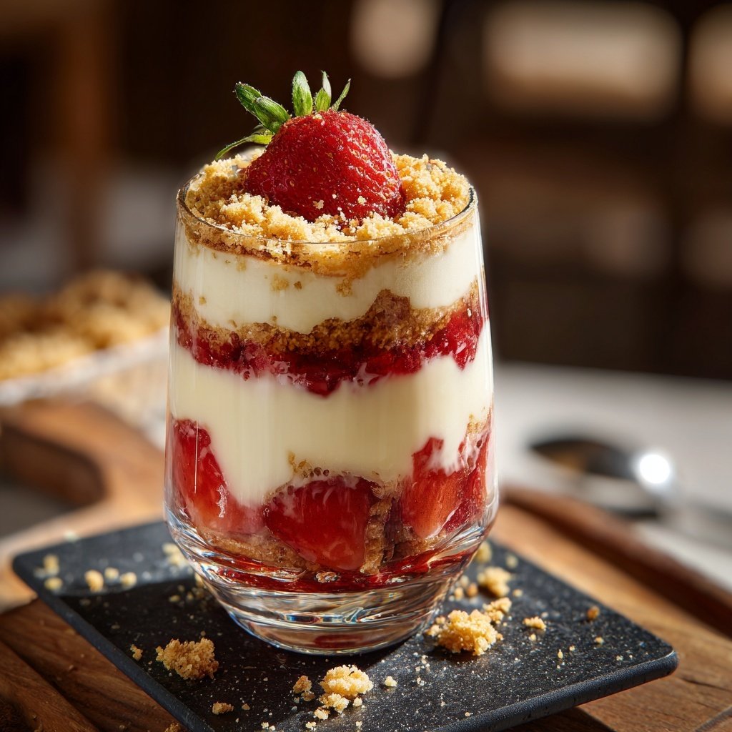 Erdbeer Schichtkuchen Im Glas