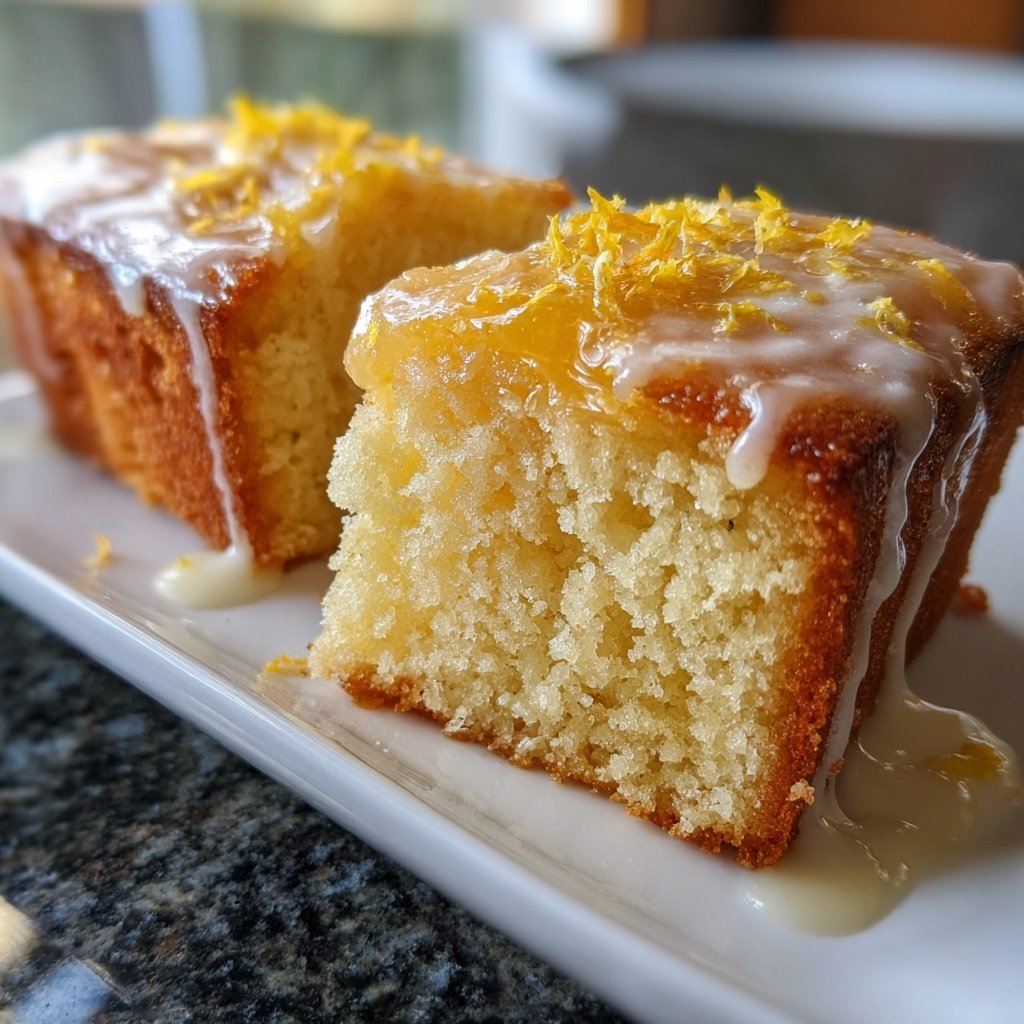 Zitronenkuchen mit Zitronenquark