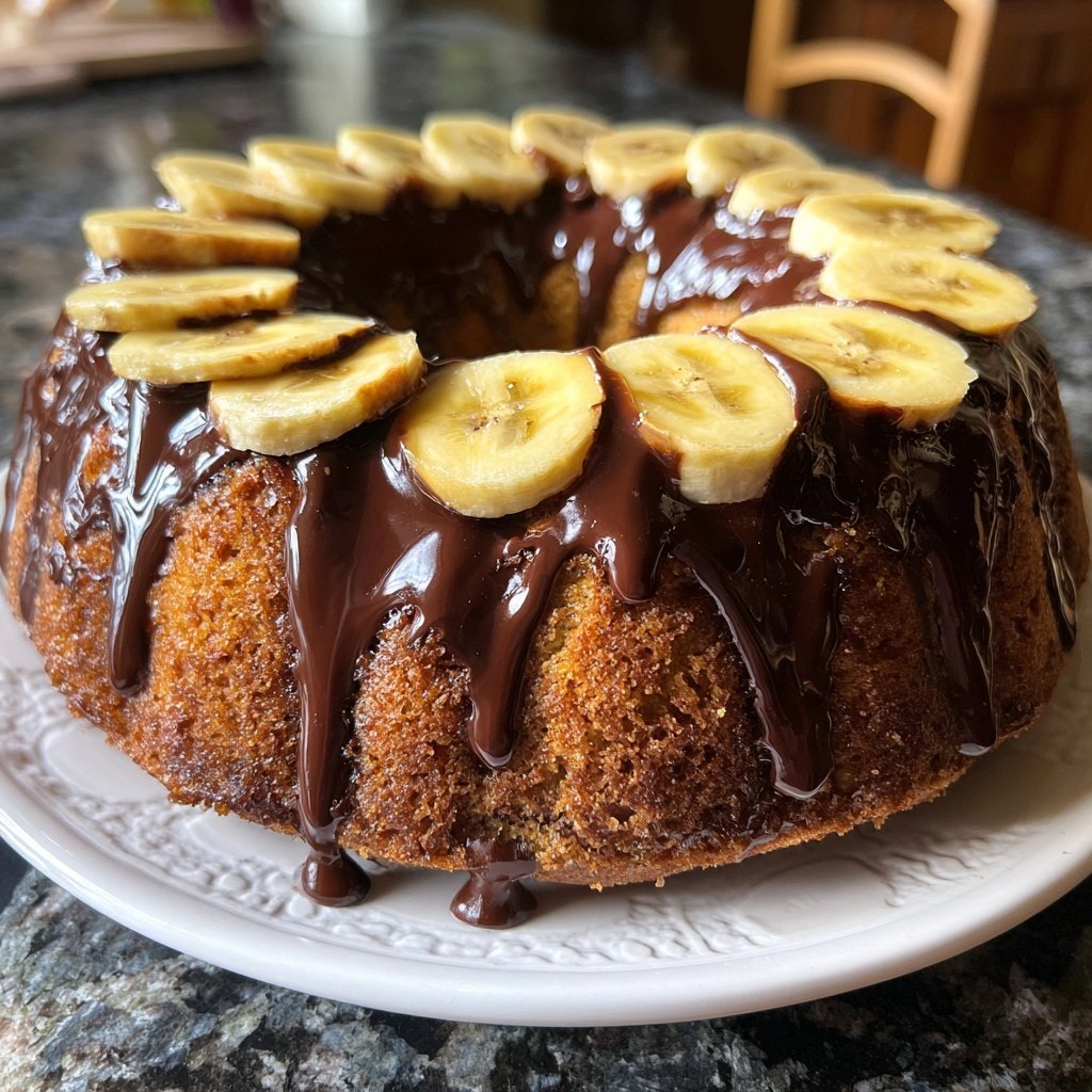 Bananenkuchen mit Zartbitterschokolade