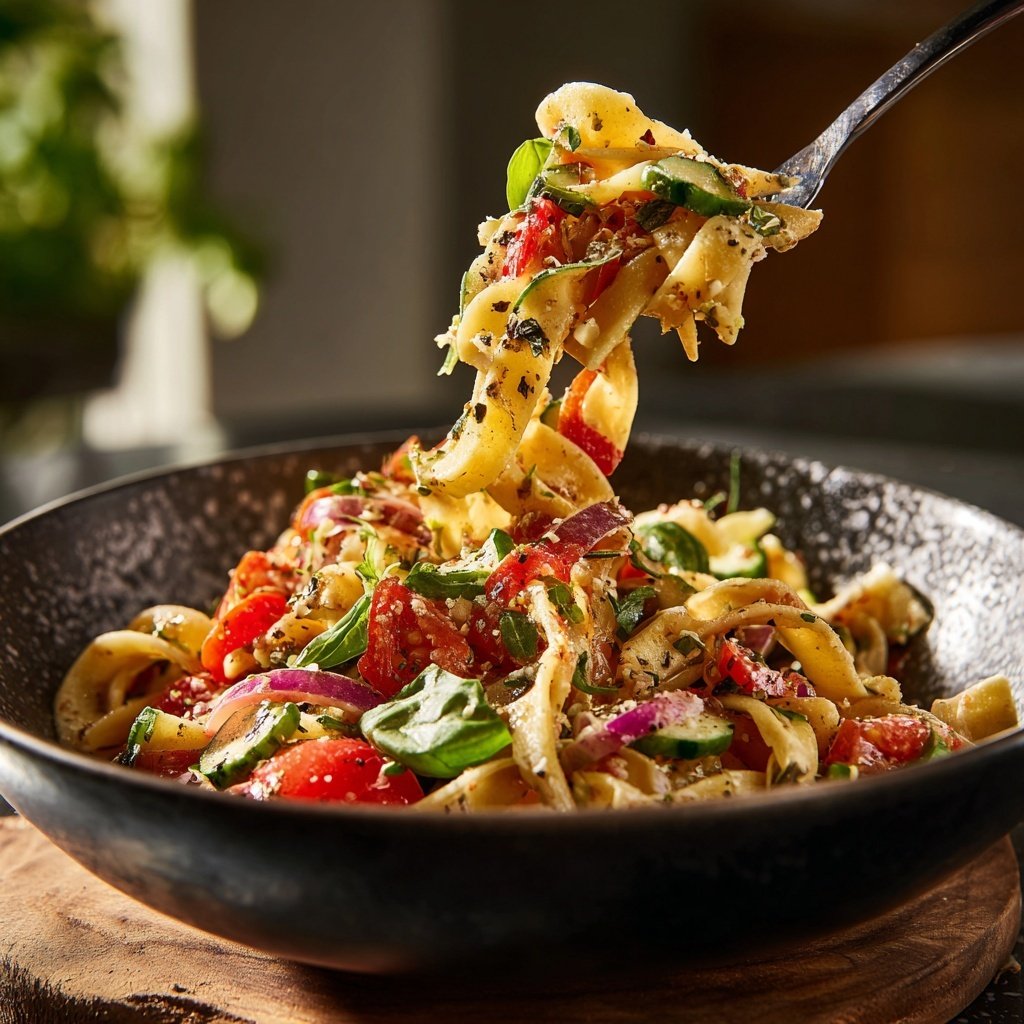 Mediterraner Nudelsalat Schnell