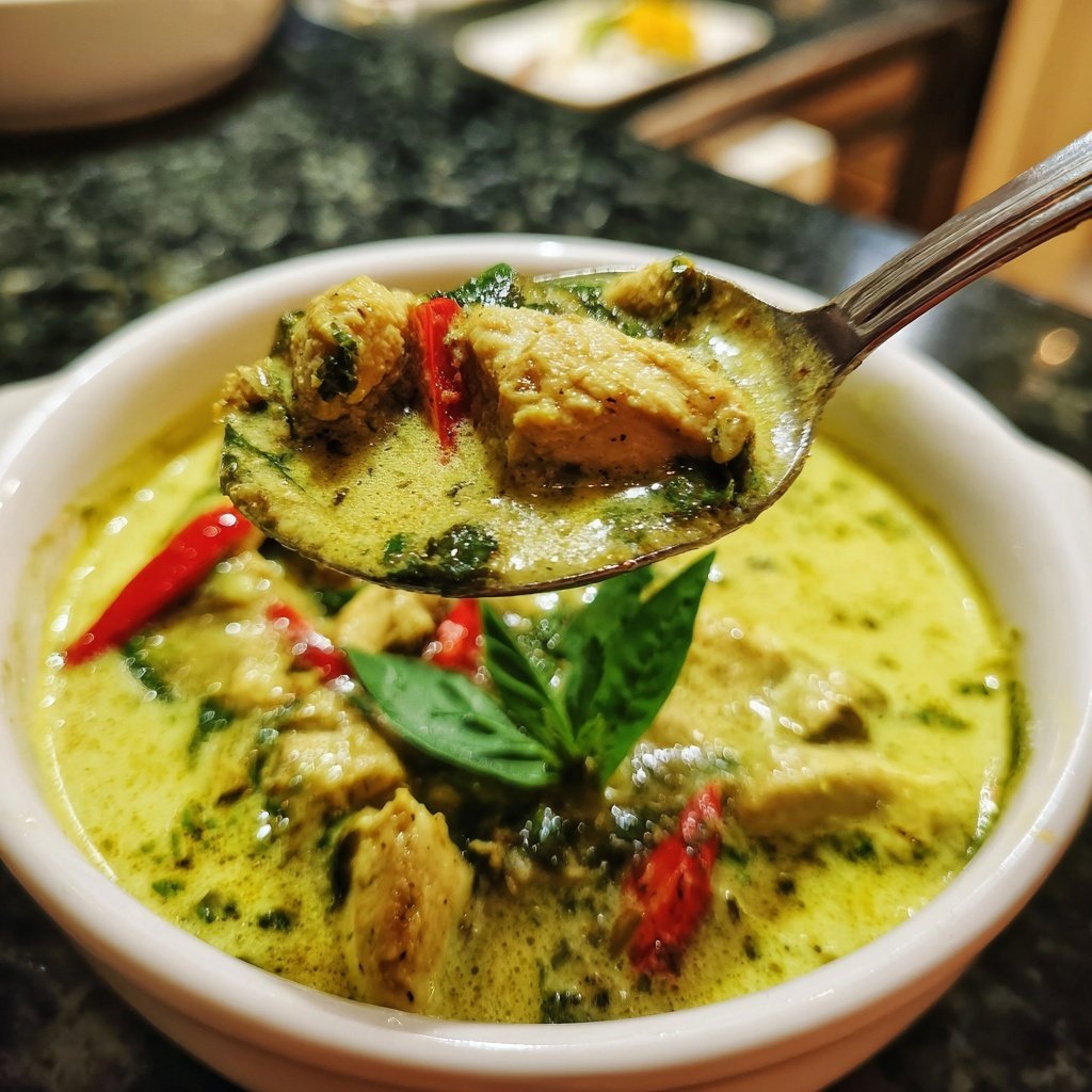 Thailändisches Grünes Curry mit Hühnchen