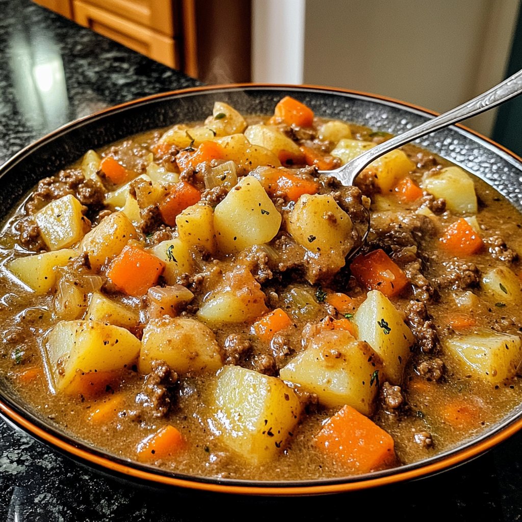 Hackfleisch Suppe deftig